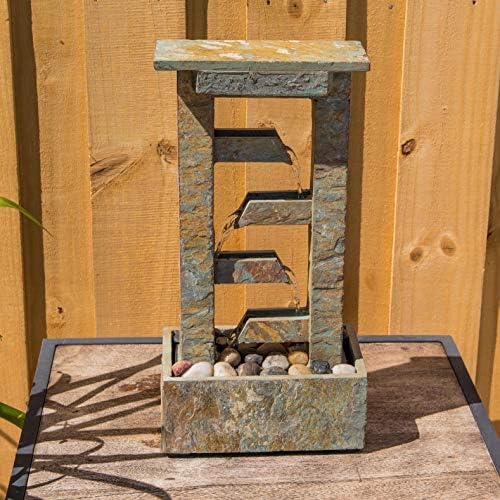 Kenroy Home 51046SL Green Slate Table Fountain