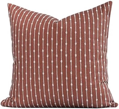 Crumbs Home Rust Neutral Linen Throw Pillow Cover 20x20