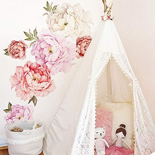 MOBYKE Exotic Peonies Wall Decal for Room Decor