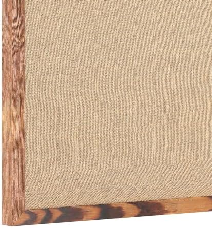 Flash Furniture Rustic Linen Memo Board 20x30 Torched Brown