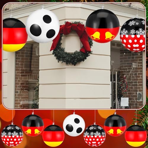 12 Pcs 9 Inch Inflatable Christmas Ball Ornaments