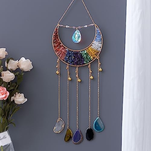 Dreamsum Crystal Agate Dream Catcher Tree of Life Wall Hanging