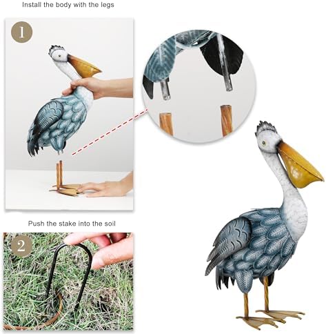 Teresas Collections Pelican Statue Outdoor Decor 165 Inch