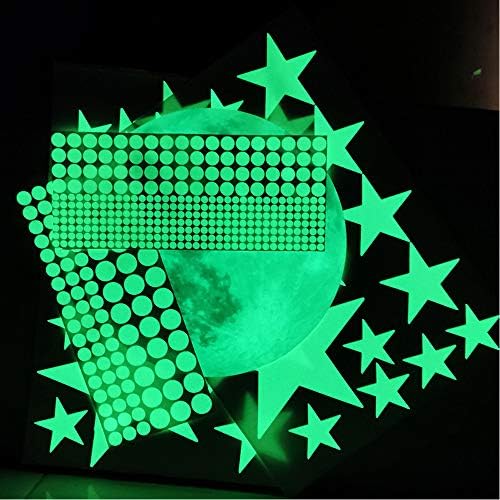 Glow in the Dark Moon and Stars Wall Decals
