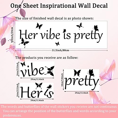 Her Vibe is Pretty Wall Decal Decor for Women