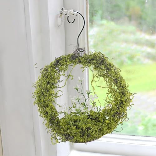 FAICOIA Artificial Moss Hanging Planter for Wall and Window