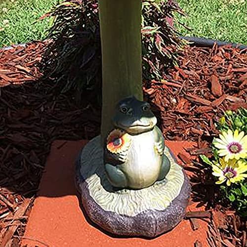 787 Polyresin Bird Bath with Sunflower and Frog Design