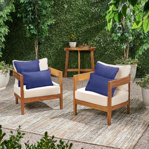Pcinfuns Deep Blue Lumbar Pillows 2 Pack