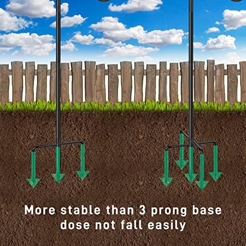 5-Prong Shepherd Hooks 36 Inch Heavy Duty Outdoor