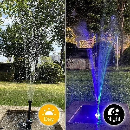 256GPH Submersible Pond Fountain Pump with LED Light