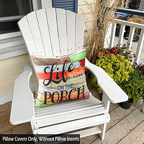 JOJOGOGO Waterproof Porch Pillow Covers Set of 4