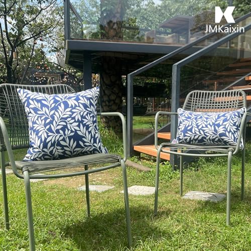 JMKaixin 2 Pack Waterproof Square Outdoor Pillows