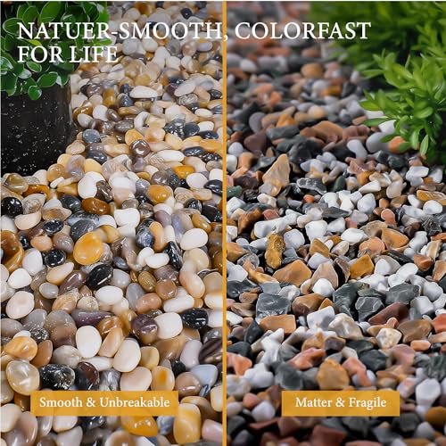 18lb Mix River Rocks for Plants and Decor