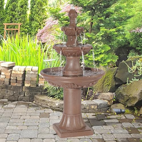 Dephet Italian Outdoor Fountain - 484H Freestanding Water Feature