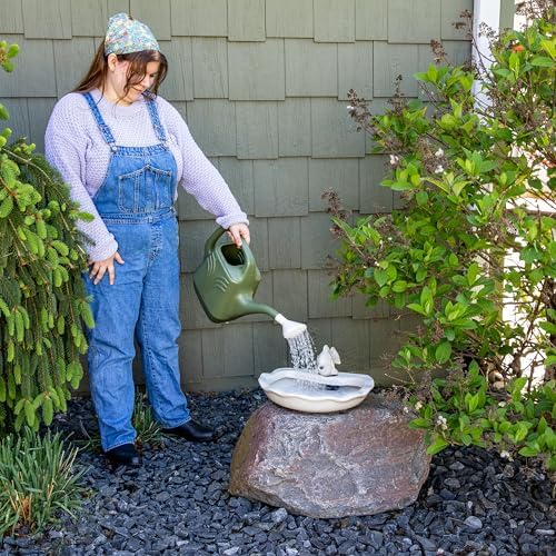 Sunnydaze Glazed Ceramic Fish Outdoor Fountain 7-Inch