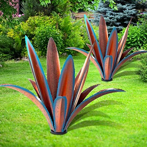 TOMBABY Iron Agave Garden Statue Outdoor Decoration