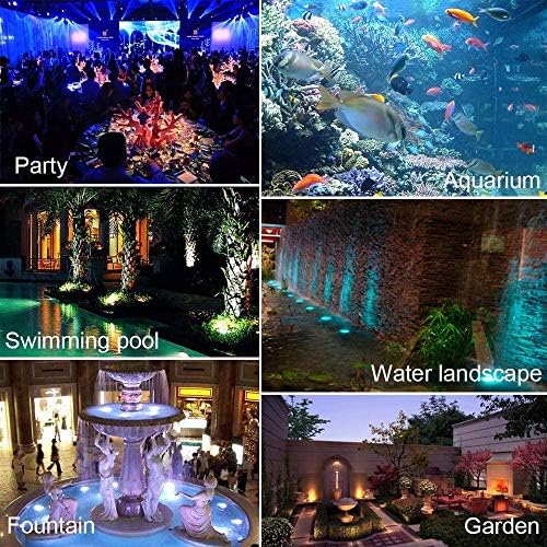 HGSERVU Pond Lights with Timer Remote Control Set of 4