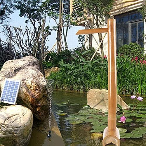 Solar Powered Bamboo Fountain for Garden and Courtyard