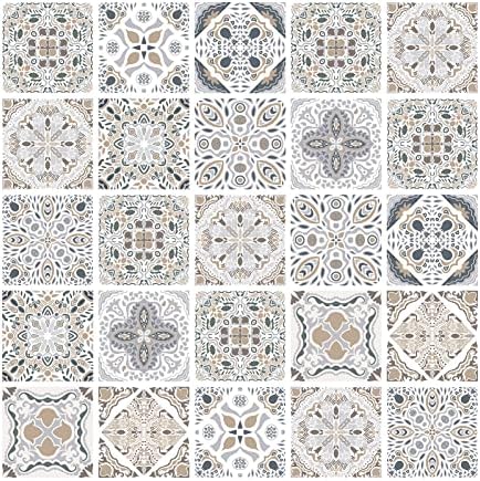 4x4in Peel and Stick Tile Stickers 25 PCS Backsplash Decals