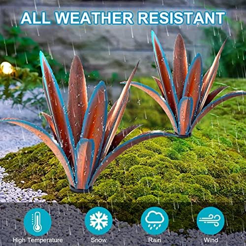 TOMBABY Iron Agave Garden Statue Outdoor Decoration