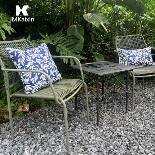 JMKaixin 2 Pack Waterproof Square Outdoor Pillows