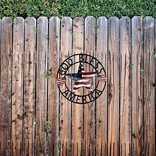 SAGUZOU God Bless America Metal Star Wall Decor