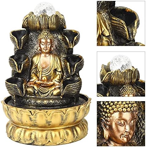FECAMOS Tabletop Buddha Waterfall Fountain Kit