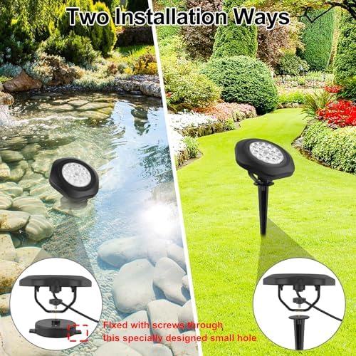 CREPOW RGBW Pond Lights Set of 6 with Remote Control