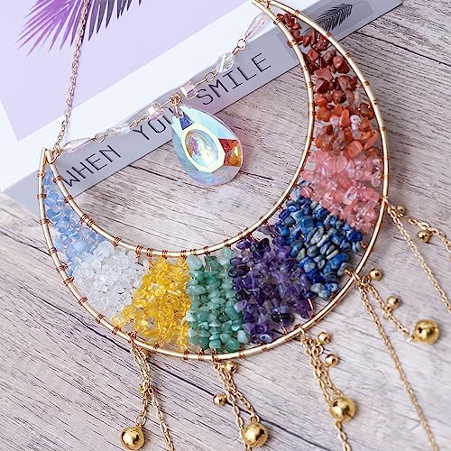 Dreamsum Crystal Agate Dream Catcher Tree of Life Wall Hanging
