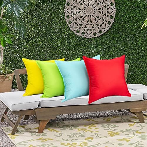 4pcs Light Blue Outdoor Waterproof Pillow Covers 18x18 Inch