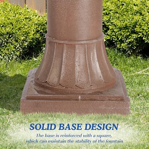 Dephet Italian Outdoor Fountain - 484H Freestanding Water Feature