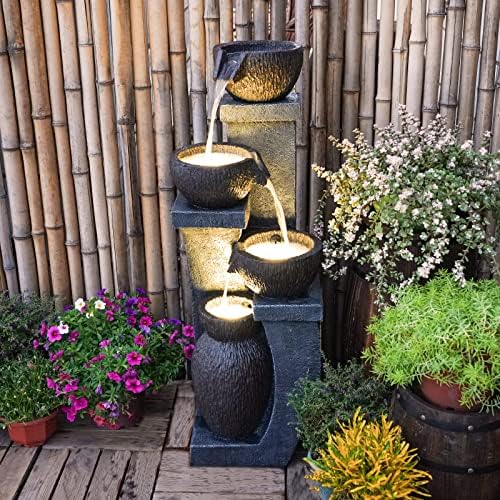 Supmix 374 Inch H Water Fountain Outdoor Decor